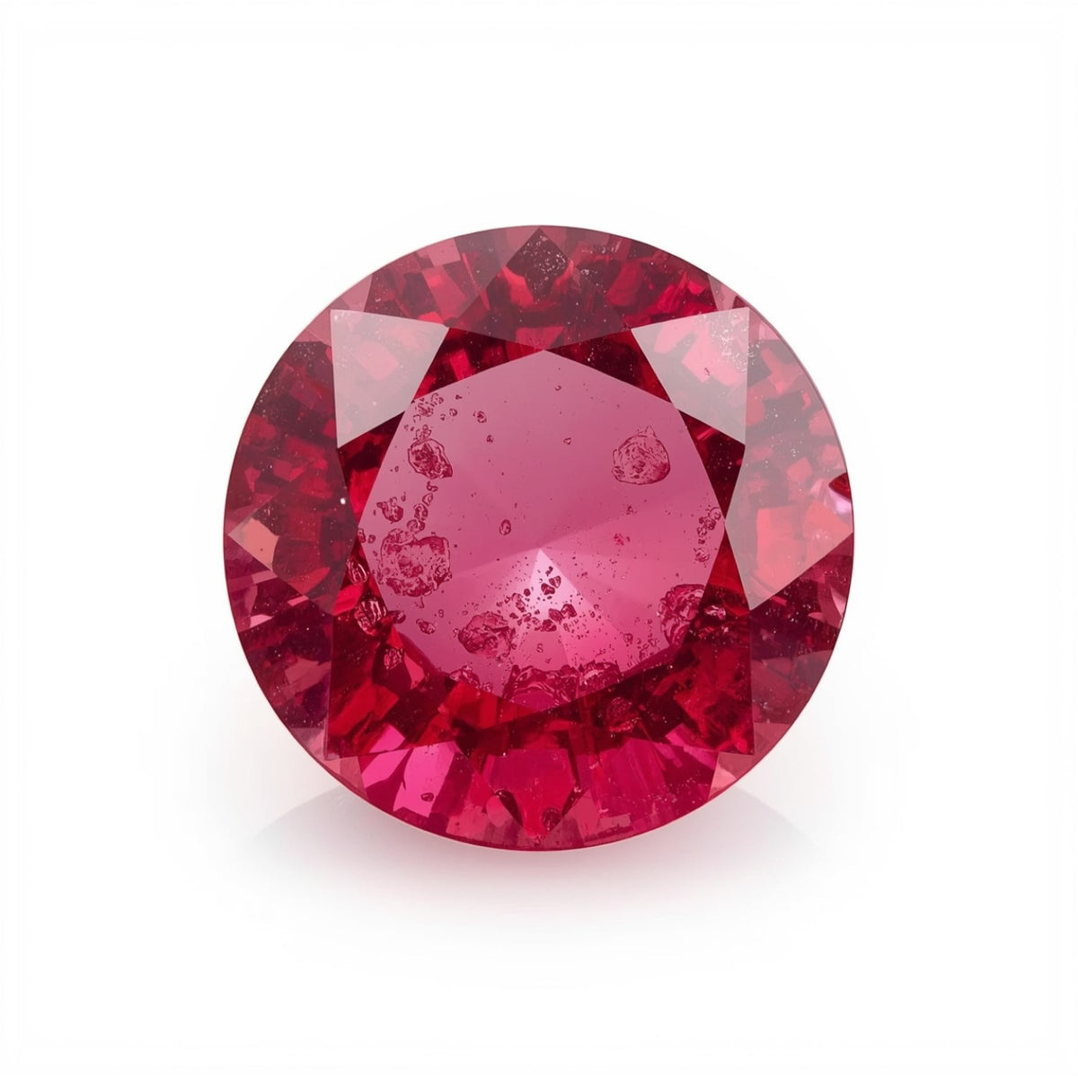 Ruby (GF) 1PC Medium 9x9 MM Round Faceted Pink Lustrous Precious Loose Gemstone