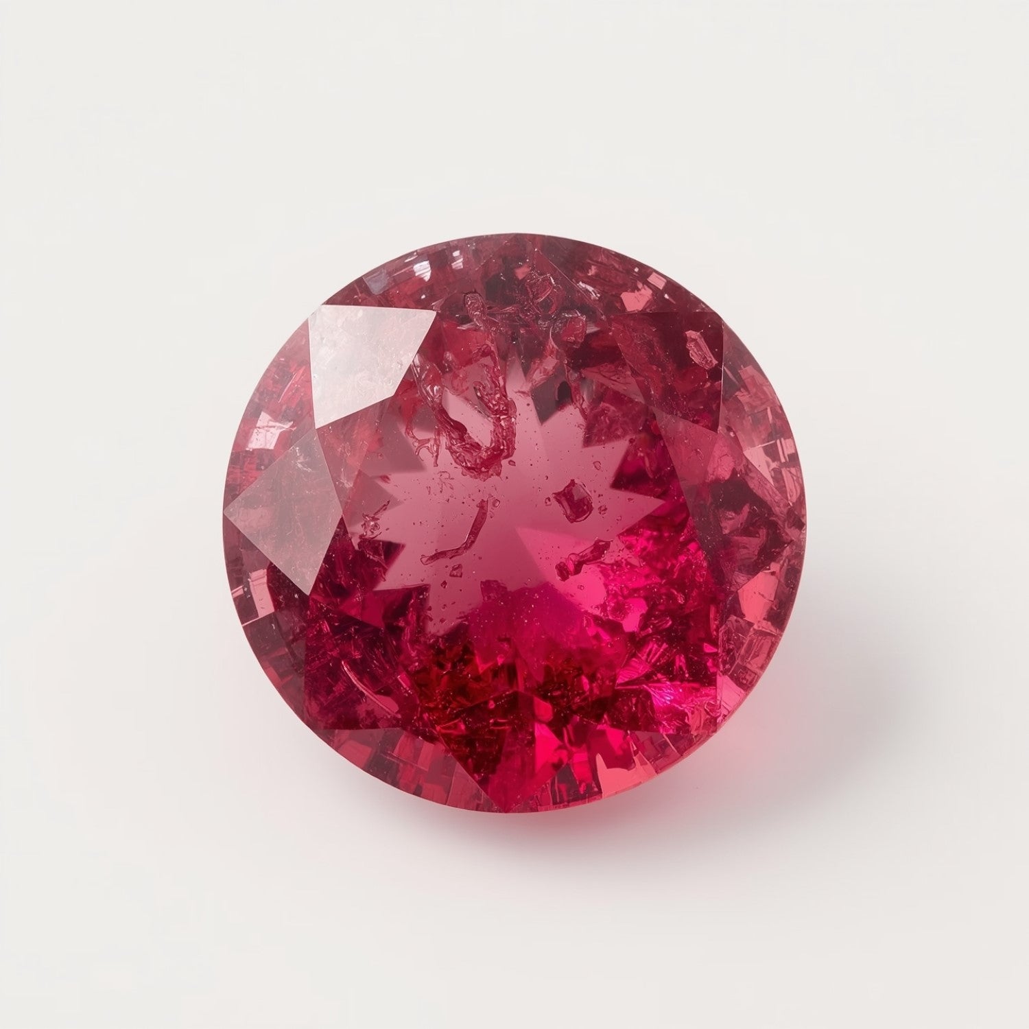 Ruby (GF) 1PC Medium 9x9 MM Round Faceted Pink Lustrous Precious Loose Gemstone
