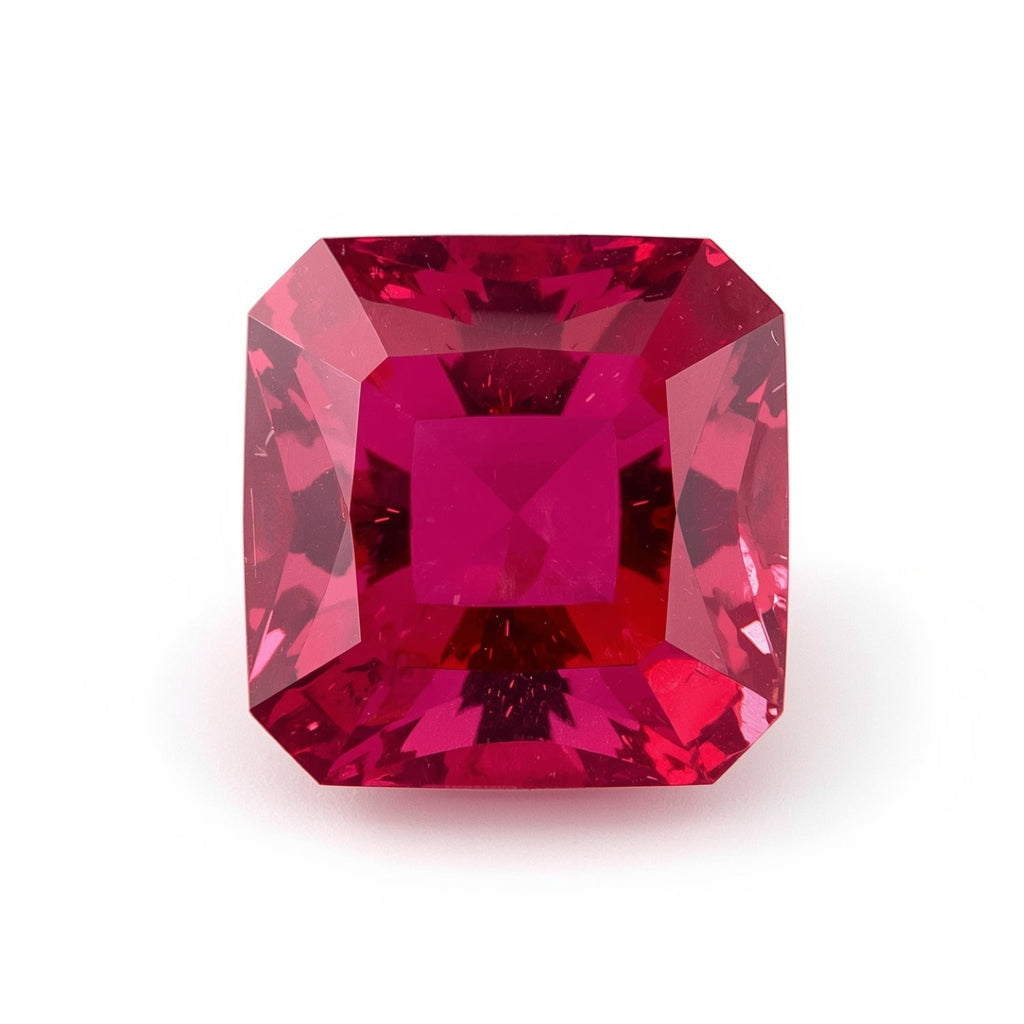Ruby (GF) 1PC Chunky 13x13 MM Square Faceted Pink Natural Precious Loose Gemstone