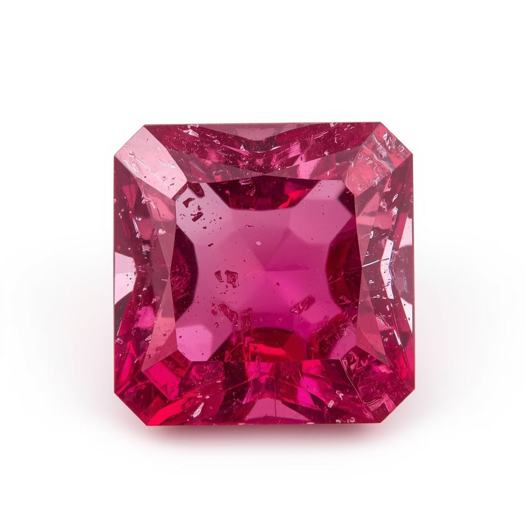 Ruby (GF) 1PC Chunky 15x15 MM Square Faceted Pink Superior Precious Gems