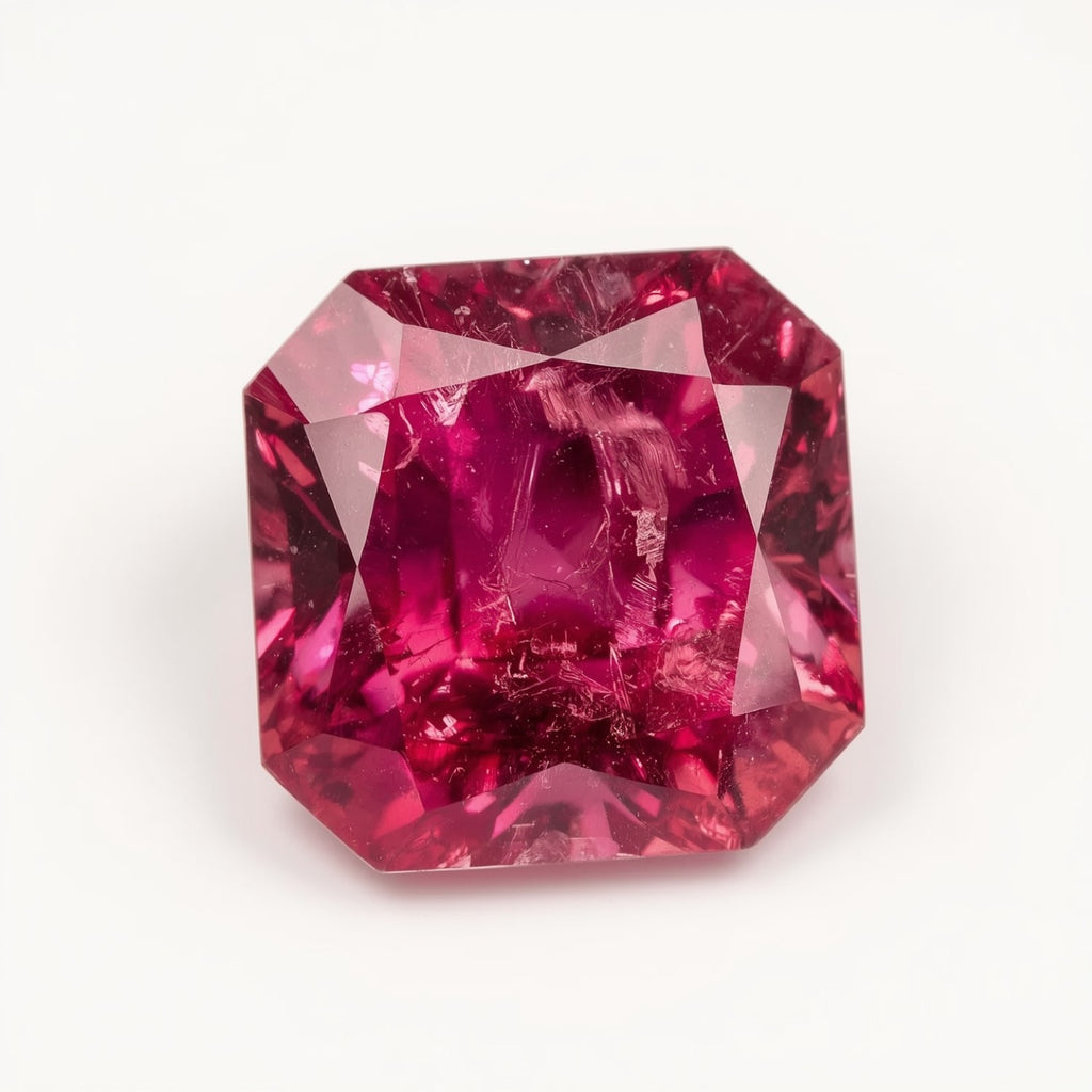 Ruby (GF) 1PC Chunky 15x15 MM Square Faceted Pink Superior Precious Gems