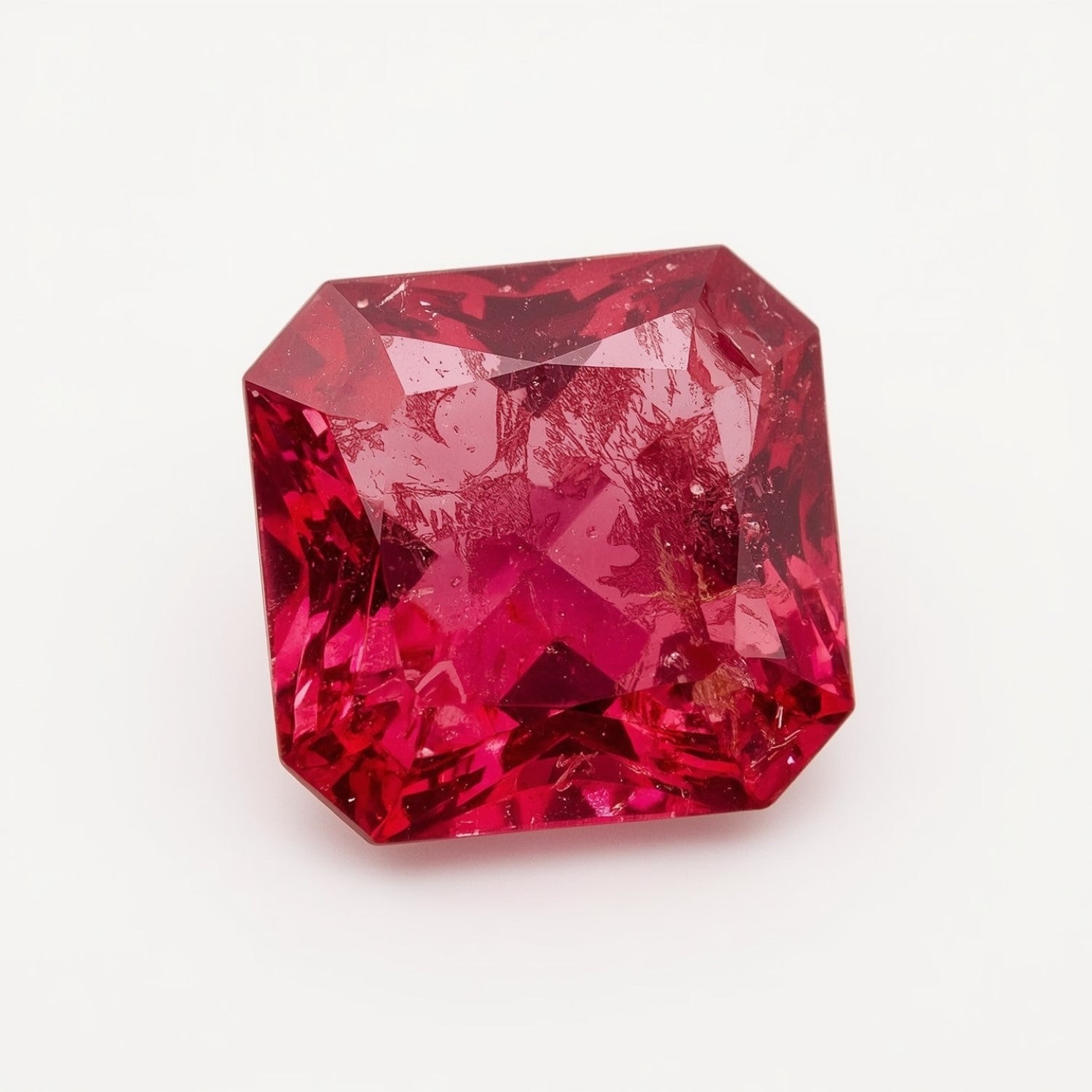 Ruby (GF) 1PC Chunky 16x16 MM Square Faceted Pink Pure Precious Loose Gems