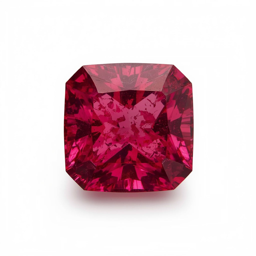 Ruby (GF) 1PC Tiny 5x5 MM Square Faceted Pink Sparkling Precious Loose Gemstone