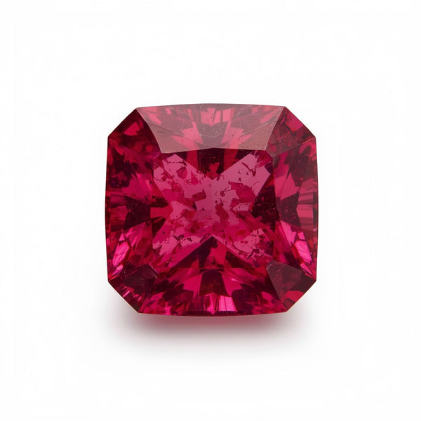 Ruby (GF) 1PC Tiny 5x5 MM Square Faceted Pink Sparkling Precious Loose Gemstone