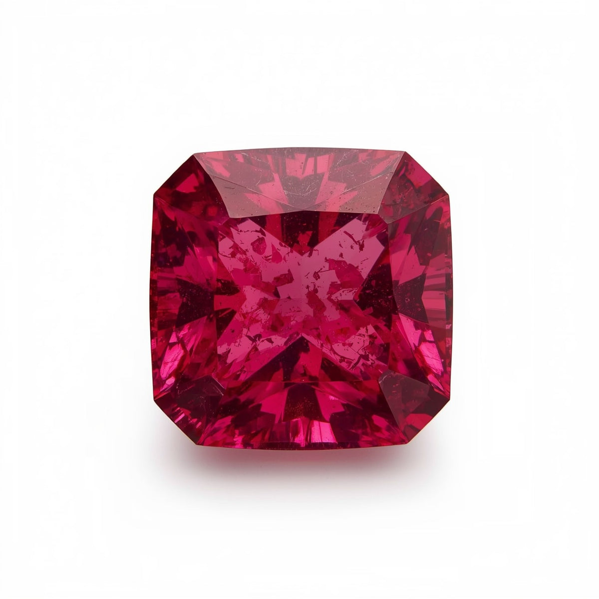 Ruby (GF) 1PC Small 7x7 MM Square Faceted Pink Splendid Precious Gems