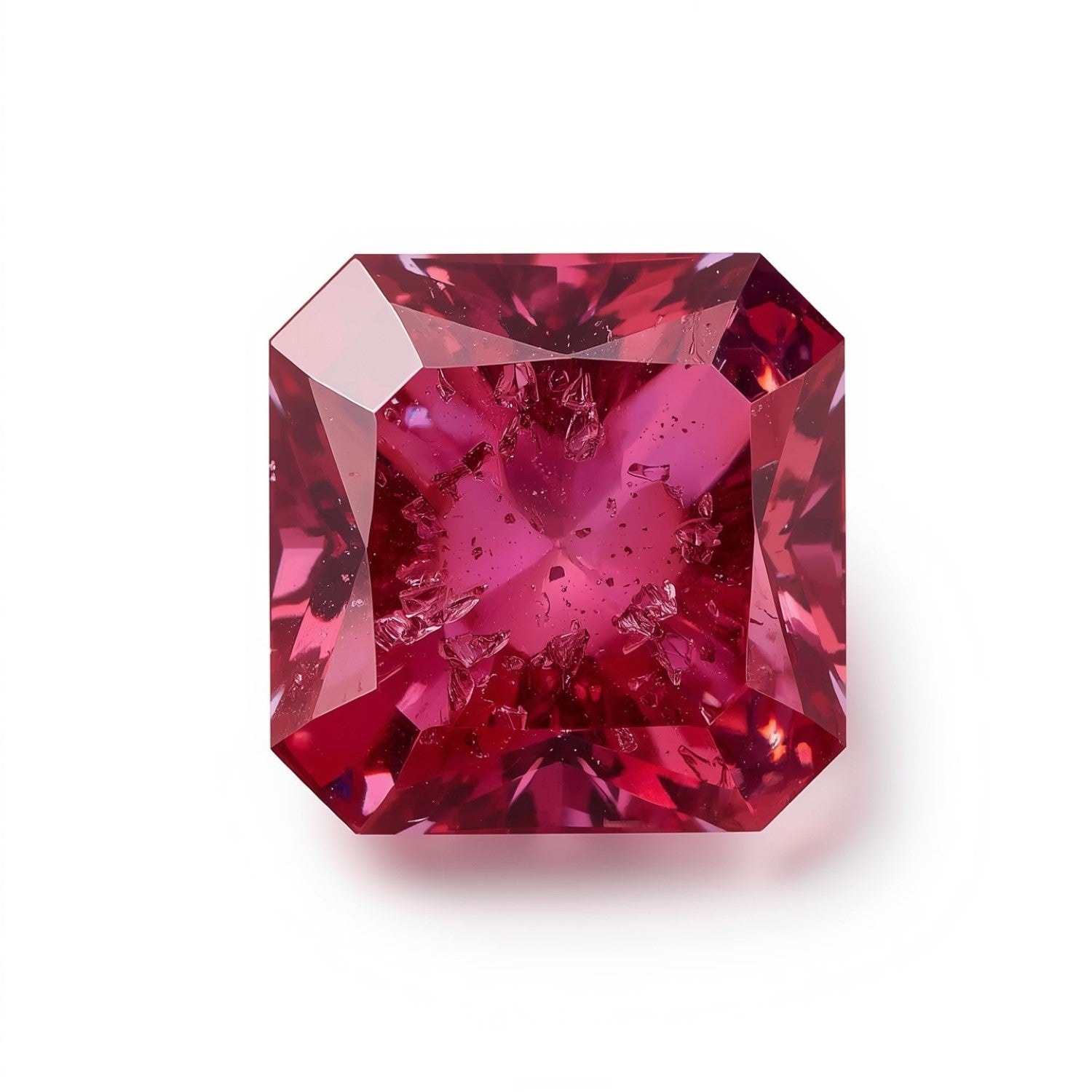Ruby (GF) 1PC Medium 9x9 MM Square Faceted Pink Lustrous Precious Loose Gemstone