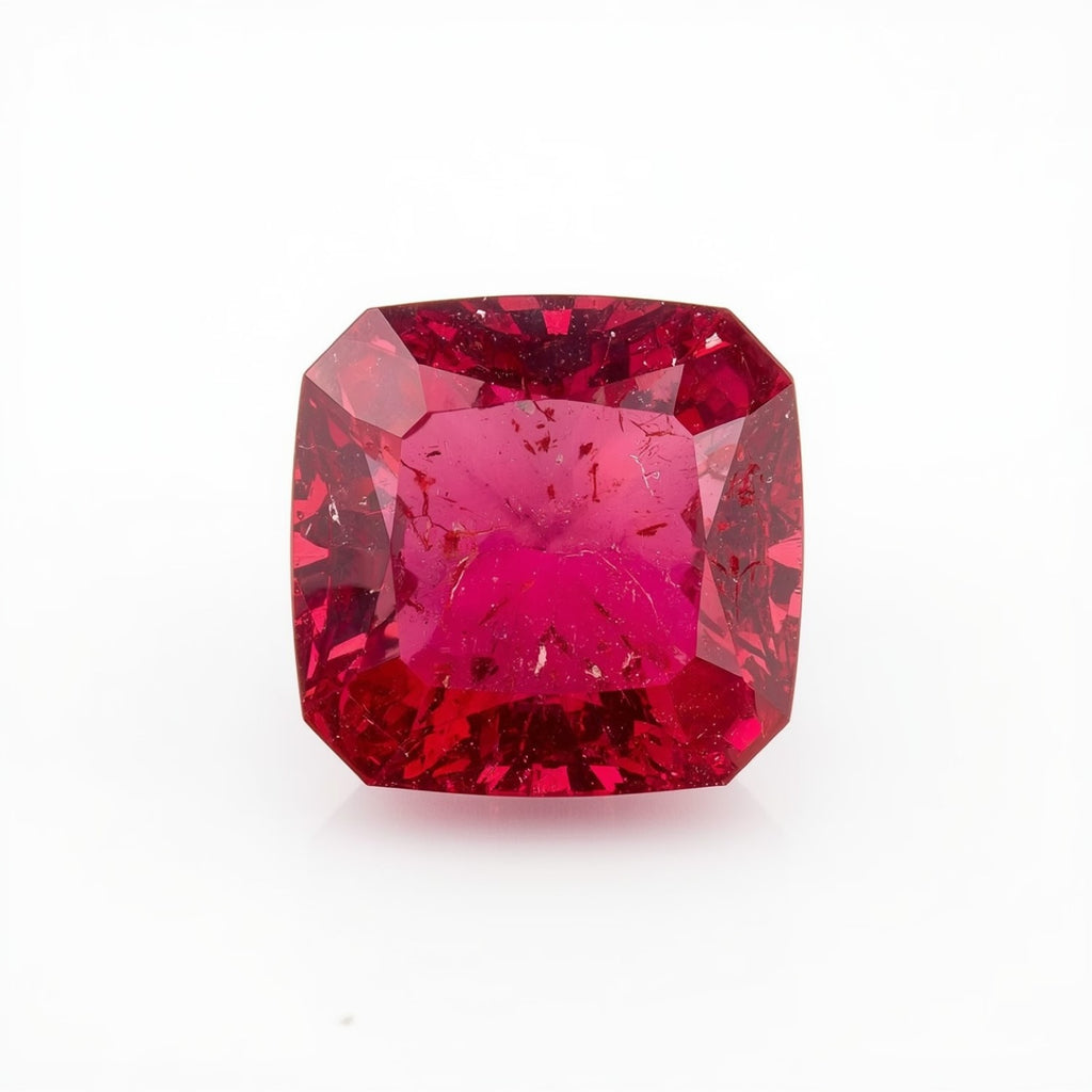 Ruby (GF) 1PC Medium 9x9 MM Square Faceted Pink Lustrous Precious Loose Gemstone