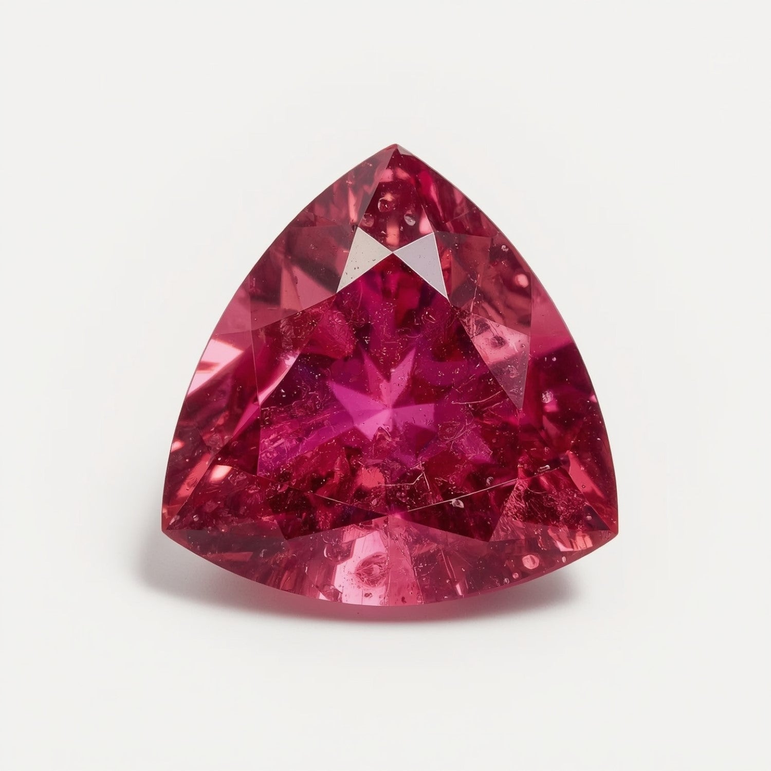 Ruby (GF) 1PC Large 11x11 MM Triangle Faceted Pink Fine Precious Gems Huvudsaklig produktbild