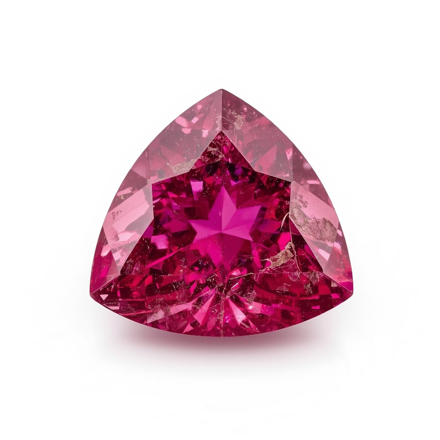Ruby (GF) 1PC Large 11x11 MM Triangle Faceted Pink Fine Precious Gems
