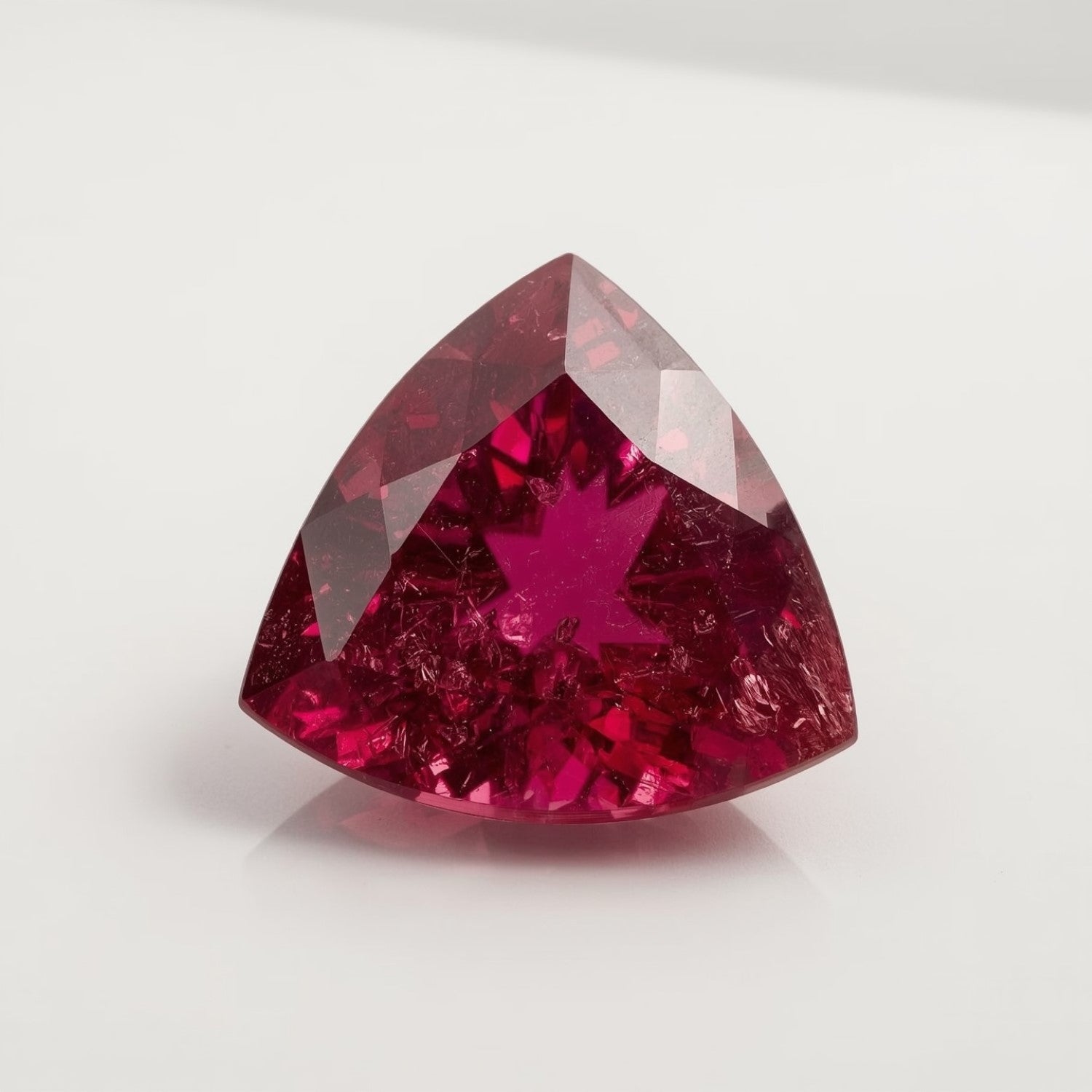 Ruby (GF) 1PC Large 12x12 MM Triangle Faceted Pink High-Quality Precious Loose Gems Второстепенное изображение товара