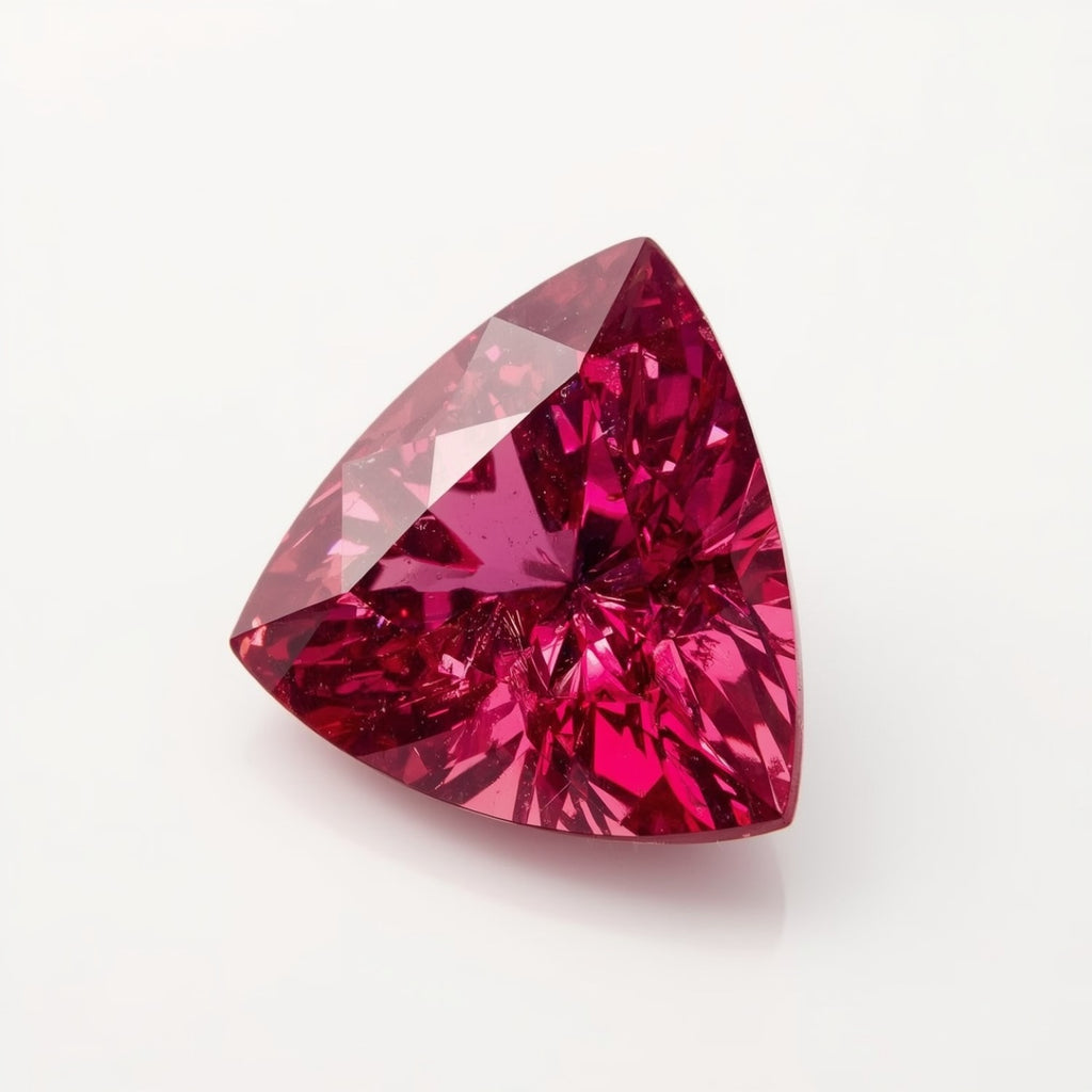Ruby (GF) 1PC Chunky 13x13 MM Triangle Faceted Pink Natural Precious Loose Gemstone