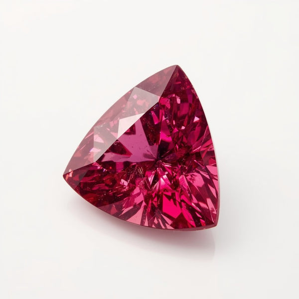 Ruby (GF) 1PC Chunky 13x13 MM Triangle Faceted Pink Natural Precious Loose Gemstone