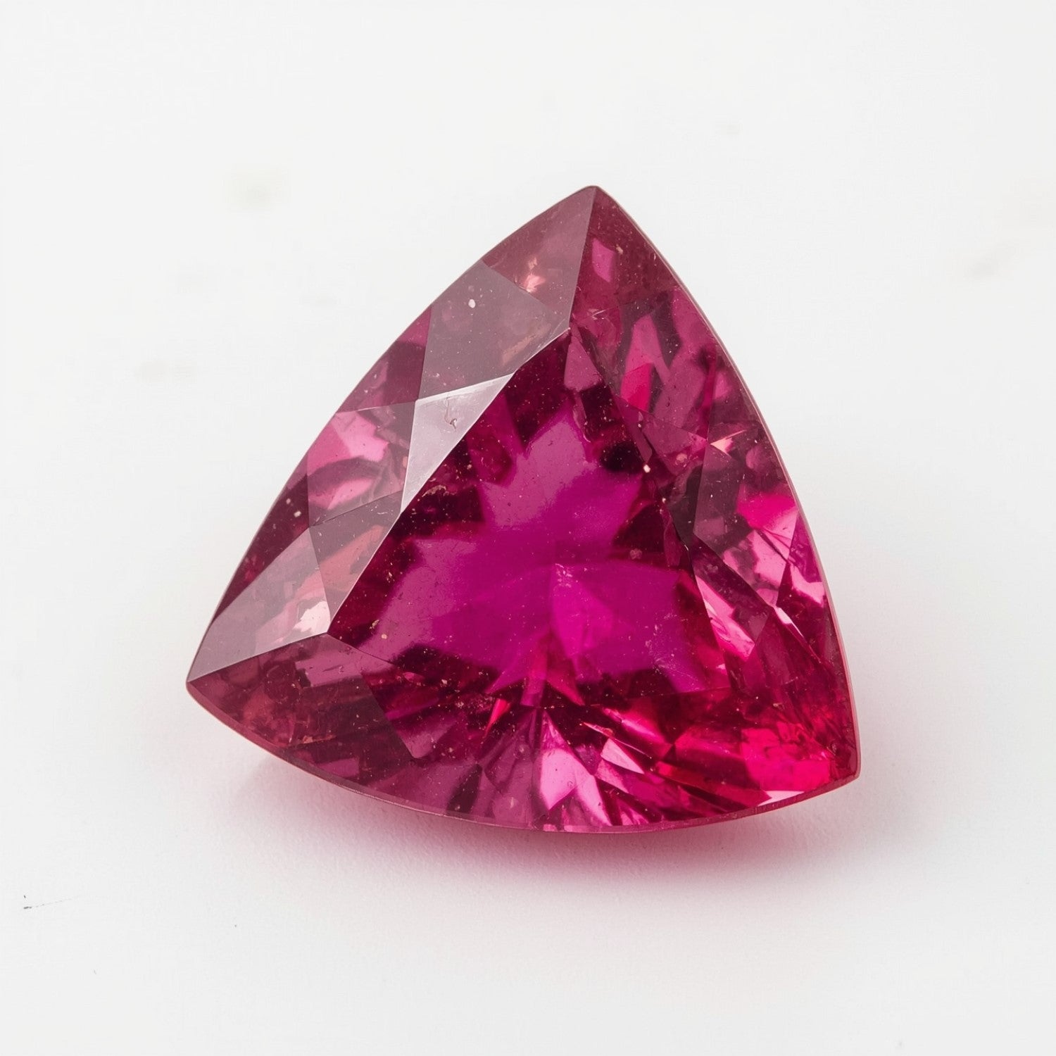 Ruby (GF) 1PC Chunky 14x14 MM Triangle Faceted Pink Genuine Precious Loose Gemstones Второстепенное изображение товара