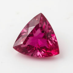 Ruby (GF) 1PC Chunky 14x14 MM Triangle Faceted Pink Genuine Precious Loose Gemstones