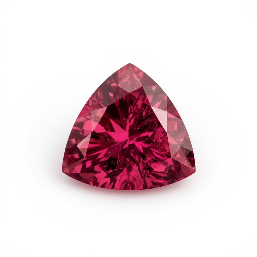 Ruby (GF) 1PC Chunky 16x16 MM Triangle Faceted Pink Pure Precious Loose Gems