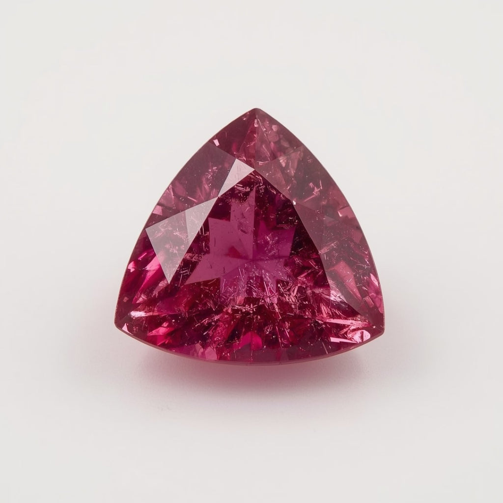 Ruby (GF) 1PC Chunky 16x16 MM Triangle Faceted Pink Pure Precious Loose Gems