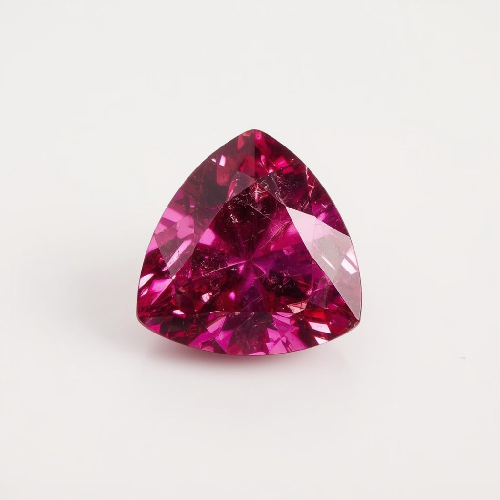 Ruby (GF) 1PC Small 8x8 MM Triangle Faceted Pink Luster Precious Loose Gems