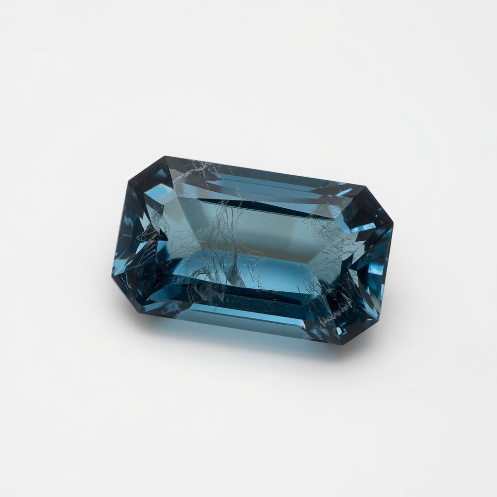 Swiss Blue Topaz 1PC Tiny 3x6 MM Baguette Faceted Blue Luster Semi Precious Loose Gemstones
