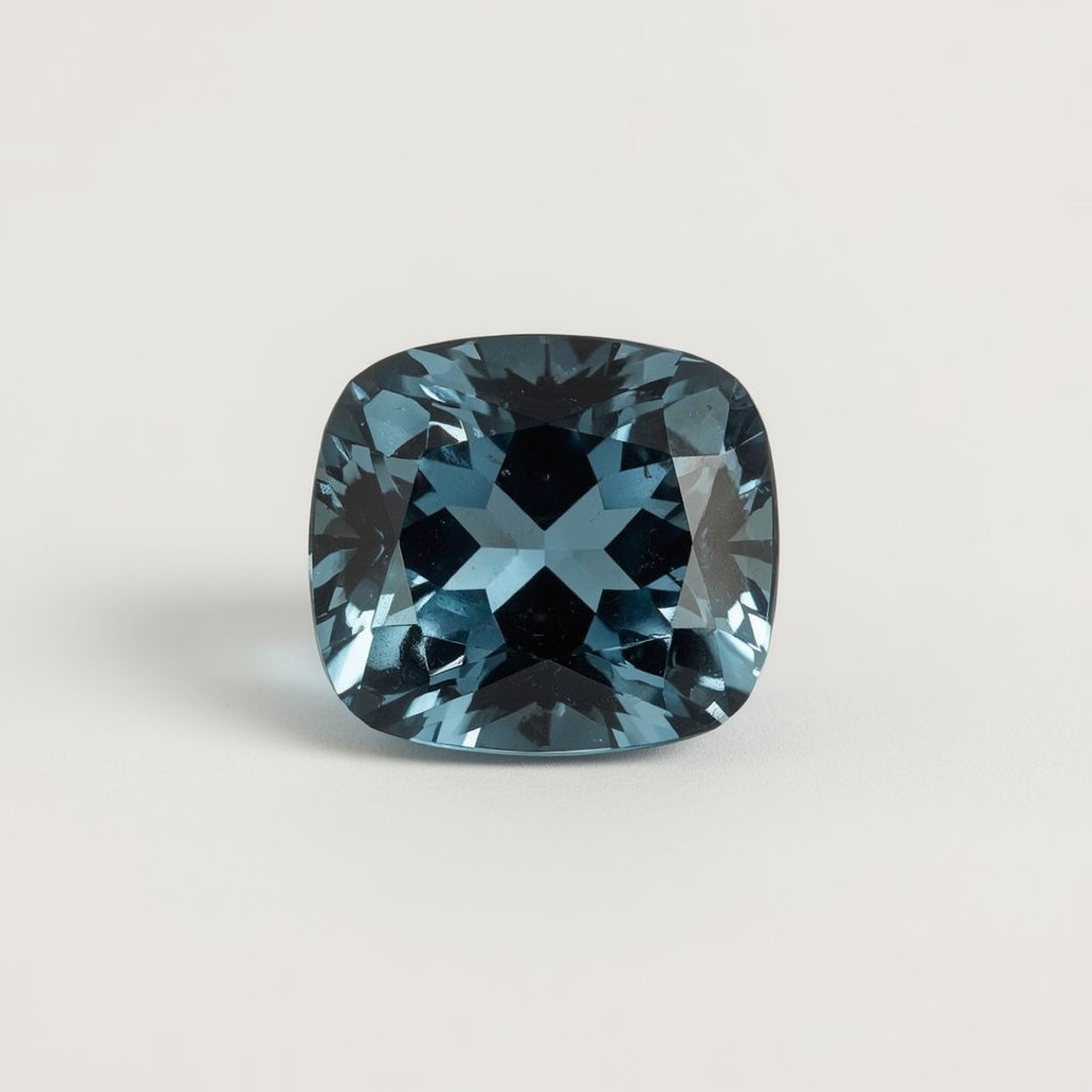 Swiss Blue Topaz 1PC Large 10x10 MM Cushion Faceted Blue Shine Semi Precious Loose Gems
