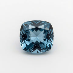 Swiss Blue Topaz 1PC Large 11x11 MM Cushion Faceted Blue Fine Semi Precious Loose Gemstone
