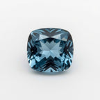Swiss Blue Topaz 1PC Chunky 13x13 MM Cushion Faceted Blue Natural Semi Precious Gems