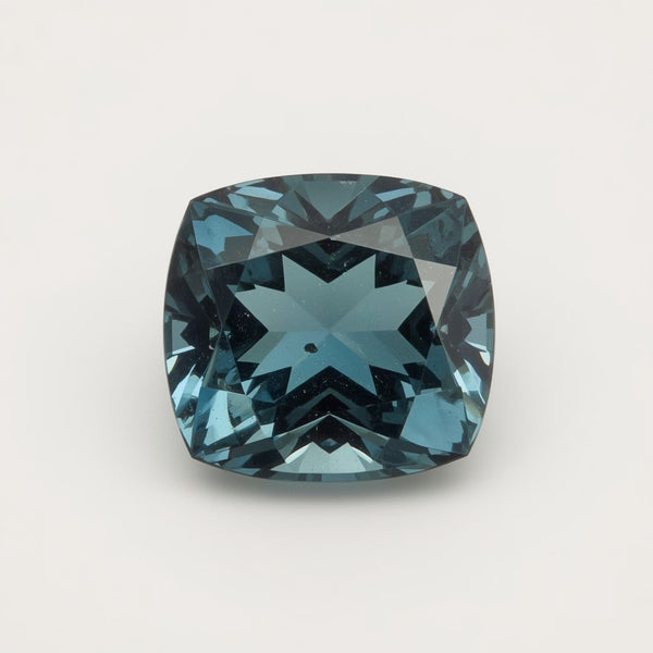 Swiss Blue Topaz 1PC Chunky 14x14 MM Cushion Faceted Blue Genuine Semi Precious Loose Gems