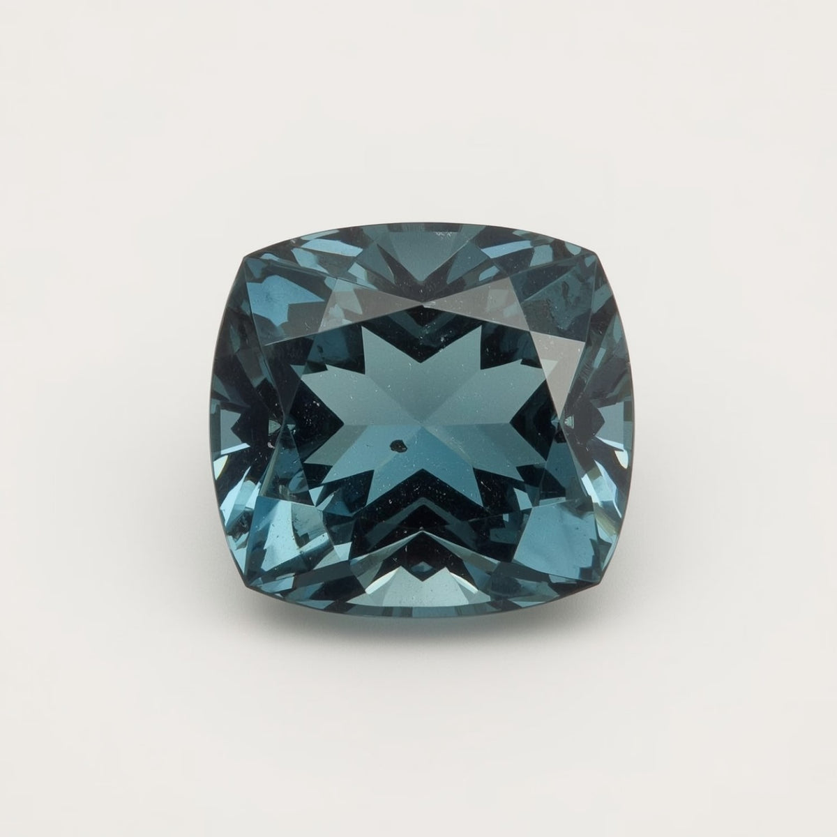 Swiss Blue Topaz 1PC Chunky 14x14 MM Cushion Faceted Blue Genuine Semi Precious Loose Gems