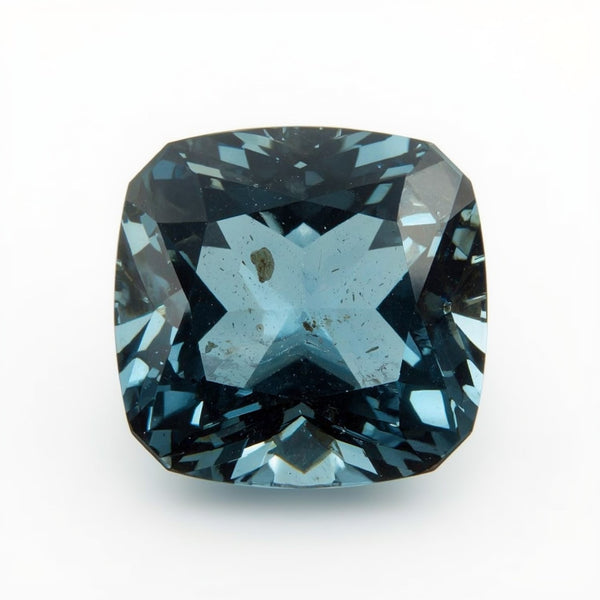Swiss Blue Topaz 1PC Chunky 15x15 MM Cushion Faceted Blue Superior Semi Precious Loose Gemstone