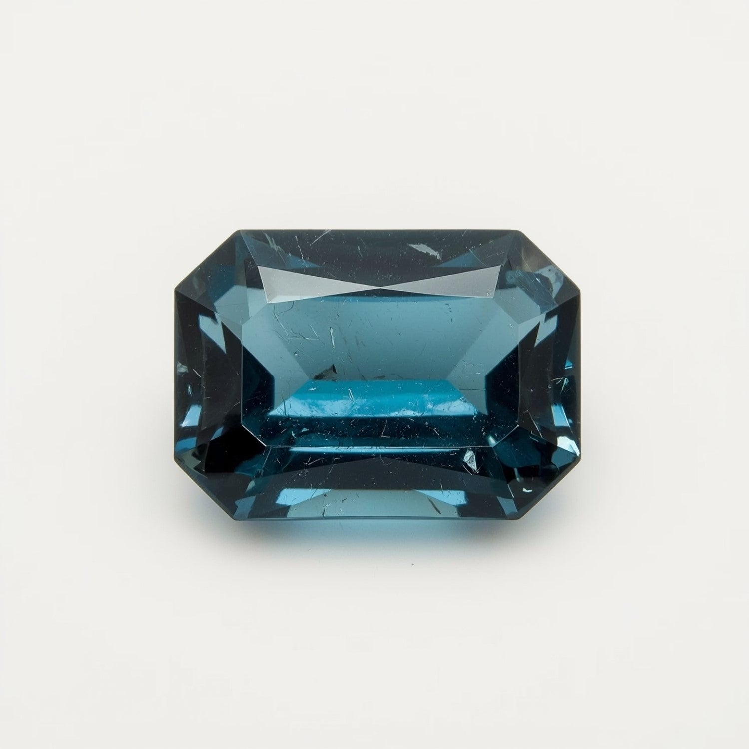 Swiss Blue Topaz 1PC Large 10x12 MM Emerald Faceted Blue Pure Semi Precious Loose Gems