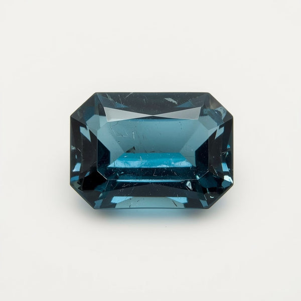 Swiss Blue Topaz 1PC Large 10x12 MM Emerald Faceted Blue Pure Semi Precious Loose Gems