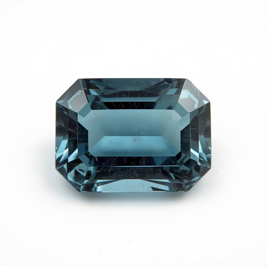 Swiss Blue Topaz 1PC Chunky 12x16 MM Emerald Faceted Blue Brilliant Semi Precious Loose Gemstones