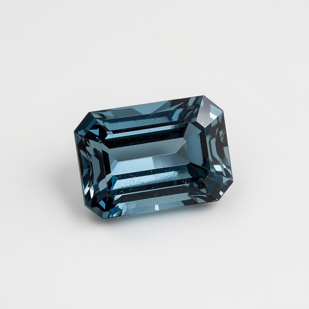 Swiss Blue Topaz 1PC Chunky 12x16 MM Emerald Faceted Blue Brilliant Semi Precious Loose Gemstones