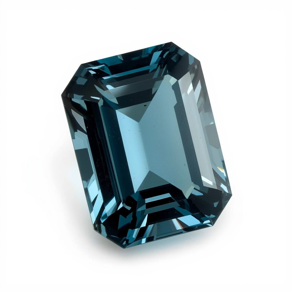 Swiss Blue Topaz 1PC Chunky 15x20 MM Emerald Faceted Blue Polished Semi Precious Loose Gems