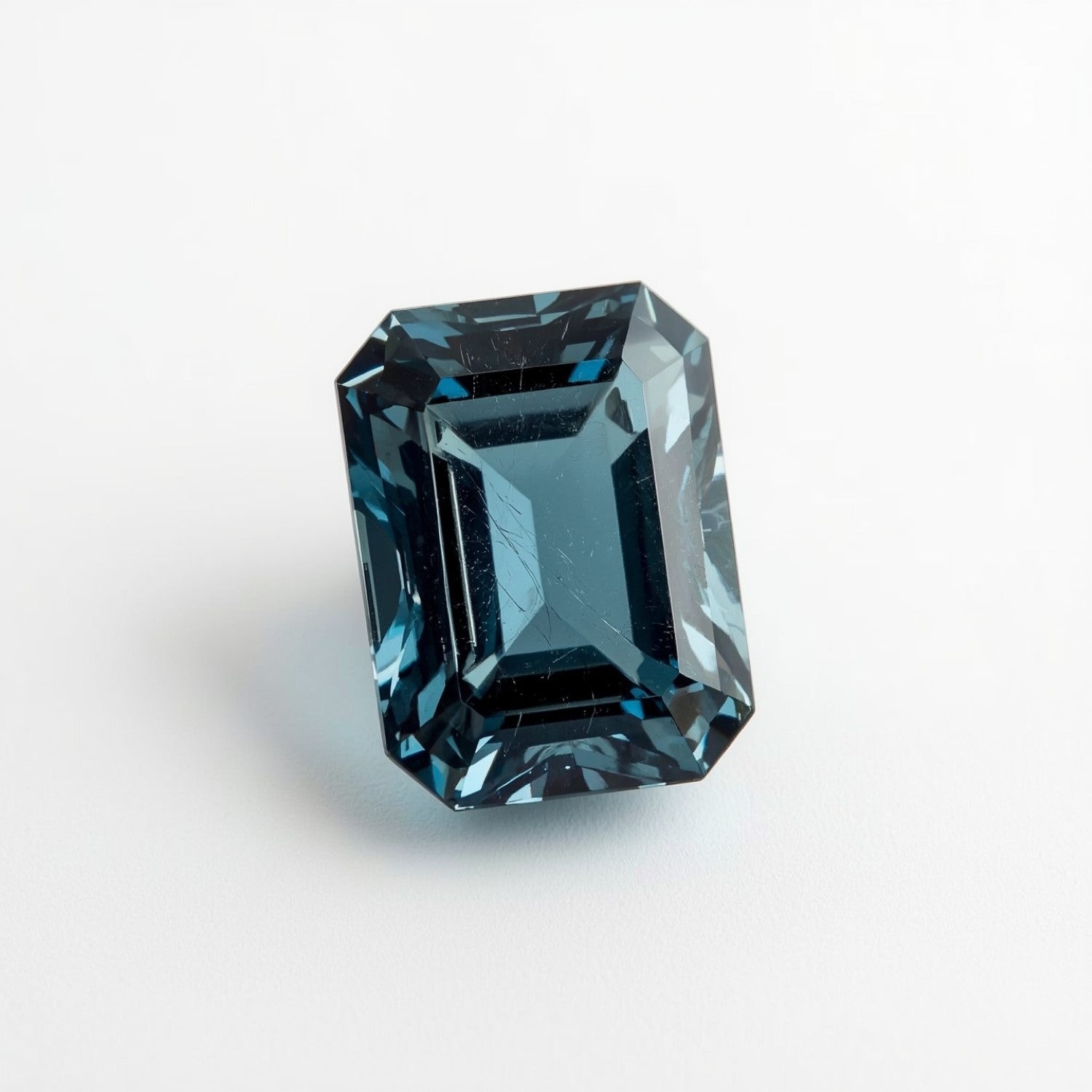 Swiss Blue Topaz 1PC Tiny 5x7 MM Emerald Faceted Blue Luster Semi Precious Loose Gems Sekundär produktbild