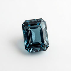 Swiss Blue Topaz 1PC Tiny 5x7 MM Emerald Faceted Blue Luster Semi Precious Loose Gems