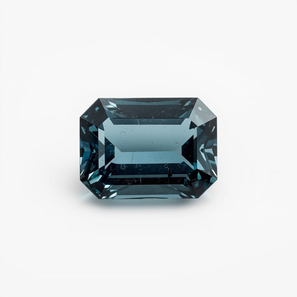 Swiss Blue Topaz 1PC Medium 8x10 MM Emerald Faceted Blue Natural Semi Precious Loose Gemstone