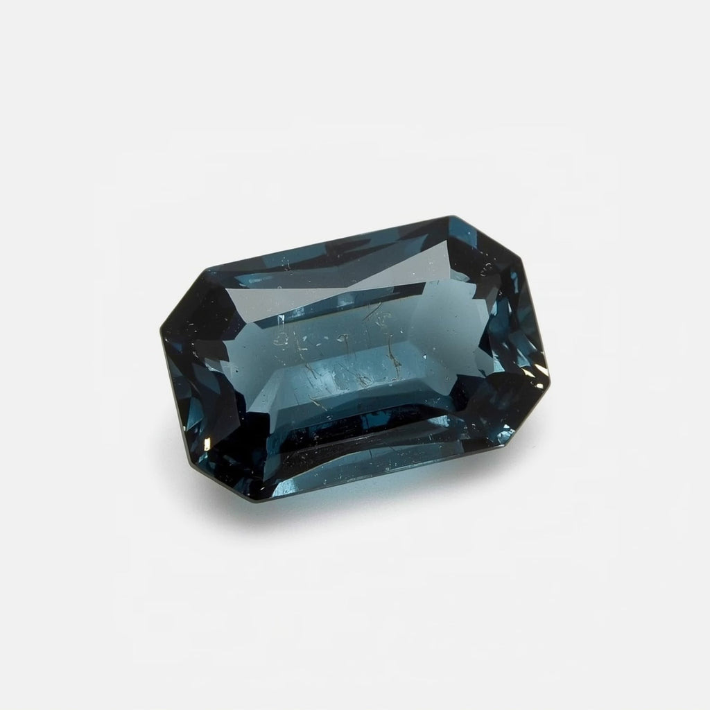 Swiss Blue Topaz 1PC Medium 8x10 MM Emerald Faceted Blue Natural Semi Precious Loose Gemstone