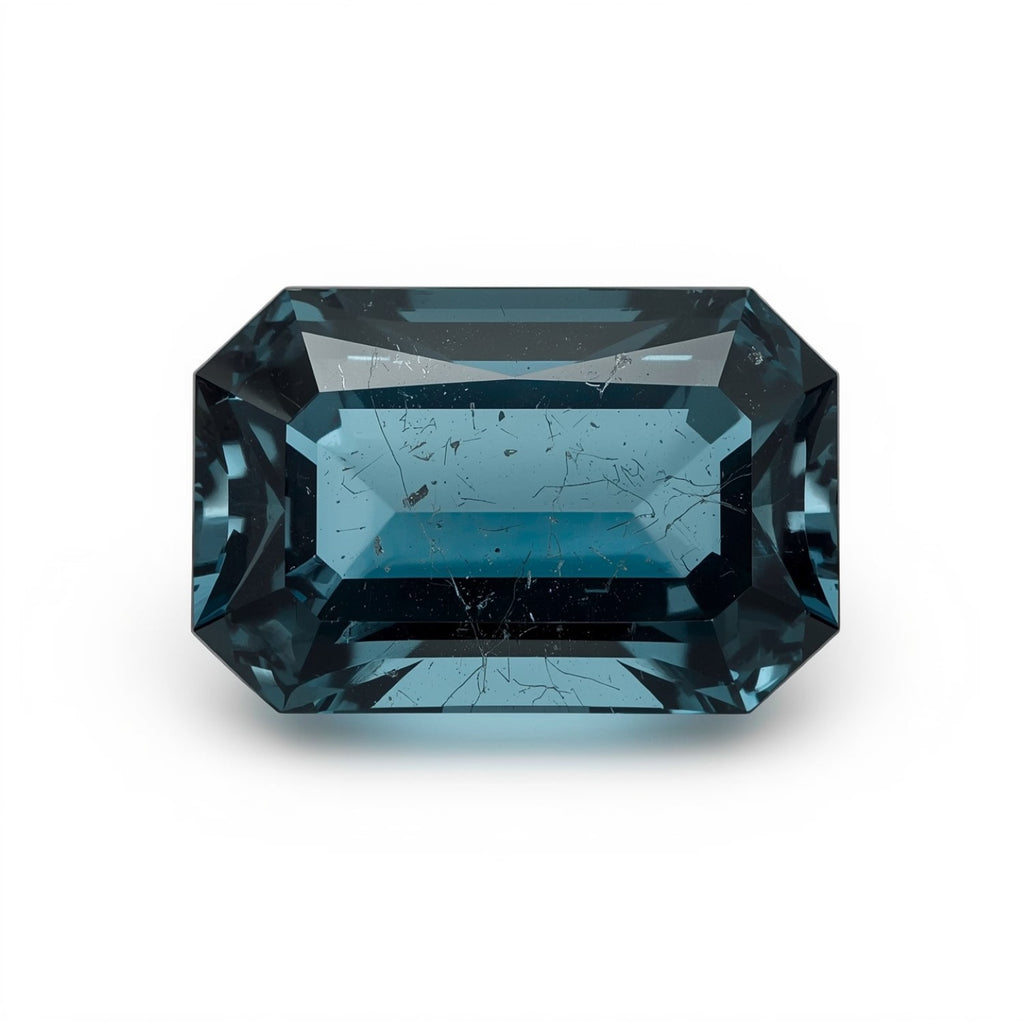 Swiss Blue Topaz 1PC Large 8x12 MM Emerald Faceted Blue Superior Semi Precious Gems