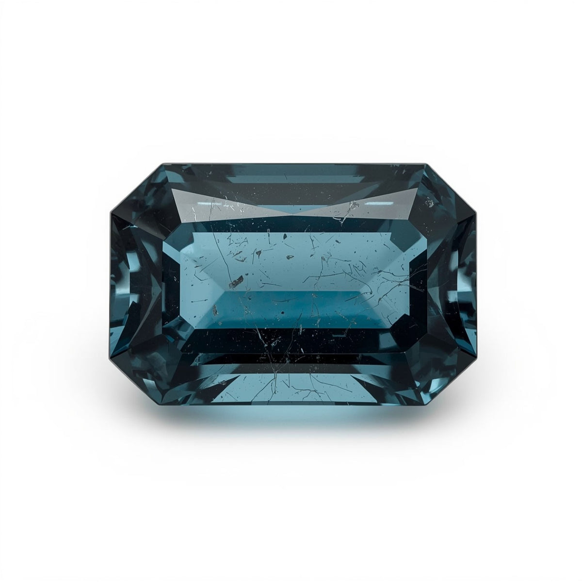 Swiss Blue Topaz 1PC Large 8x12 MM Emerald Faceted Blue Superior Semi Precious Gems