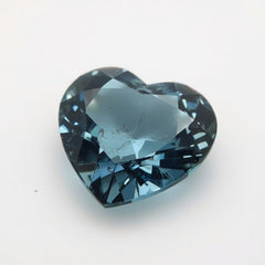 Swiss Blue Topaz 1PC Large 11x11 MM Heart Faceted Blue Fine Semi Precious Loose Gemstone
