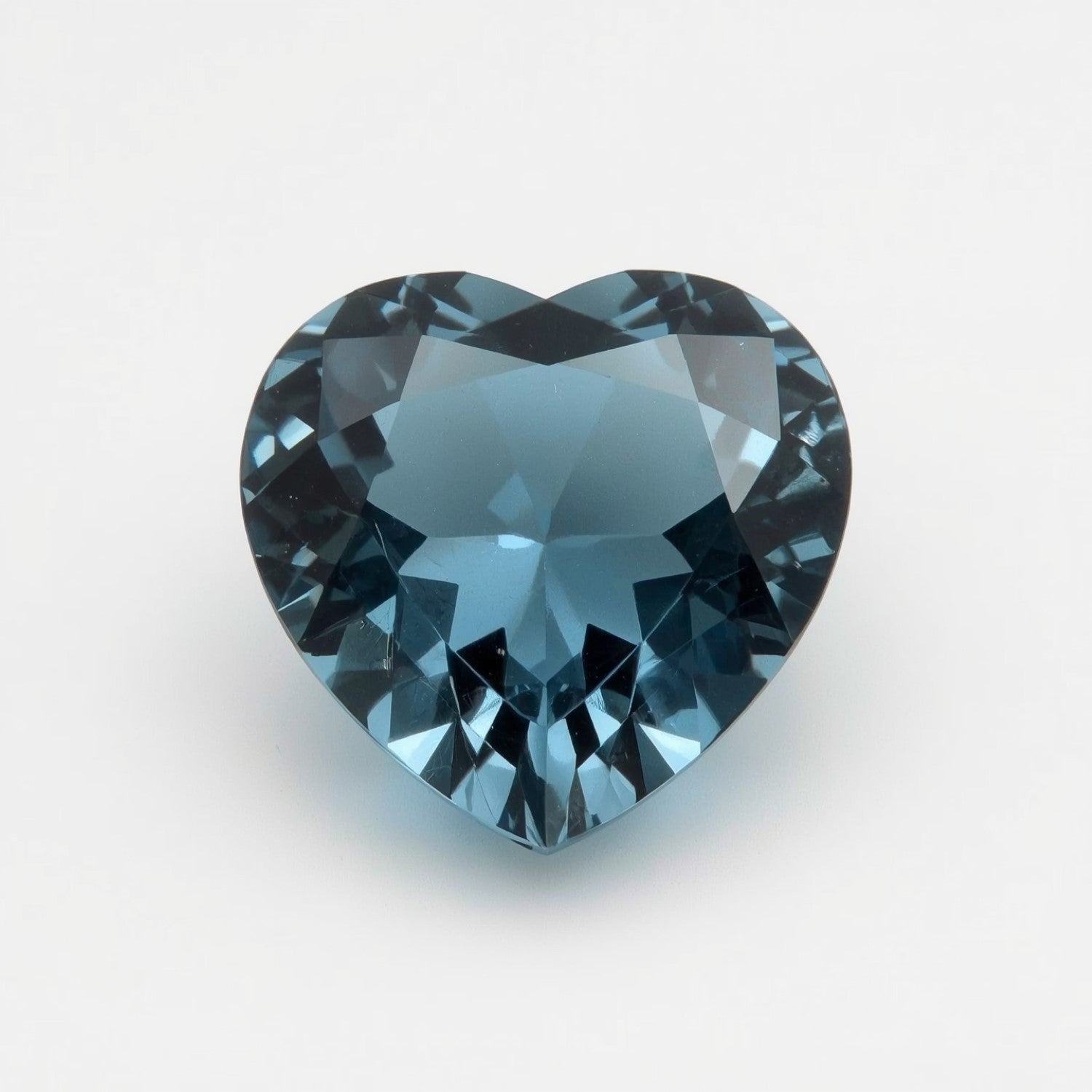 Swiss Blue Topaz 1PC Large 12x12 MM Heart Faceted Blue High-Quality Semi Precious Loose Gemstones Secundaire afbeelding