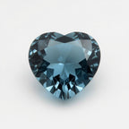 Swiss Blue Topaz 1PC Large 12x12 MM Heart Faceted Blue High-Quality Semi Precious Loose Gemstones
