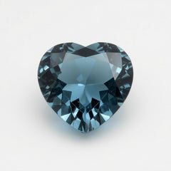 Swiss Blue Topaz 1PC Large 12x12 MM Heart Faceted Blue High-Quality Semi Precious Loose Gemstones