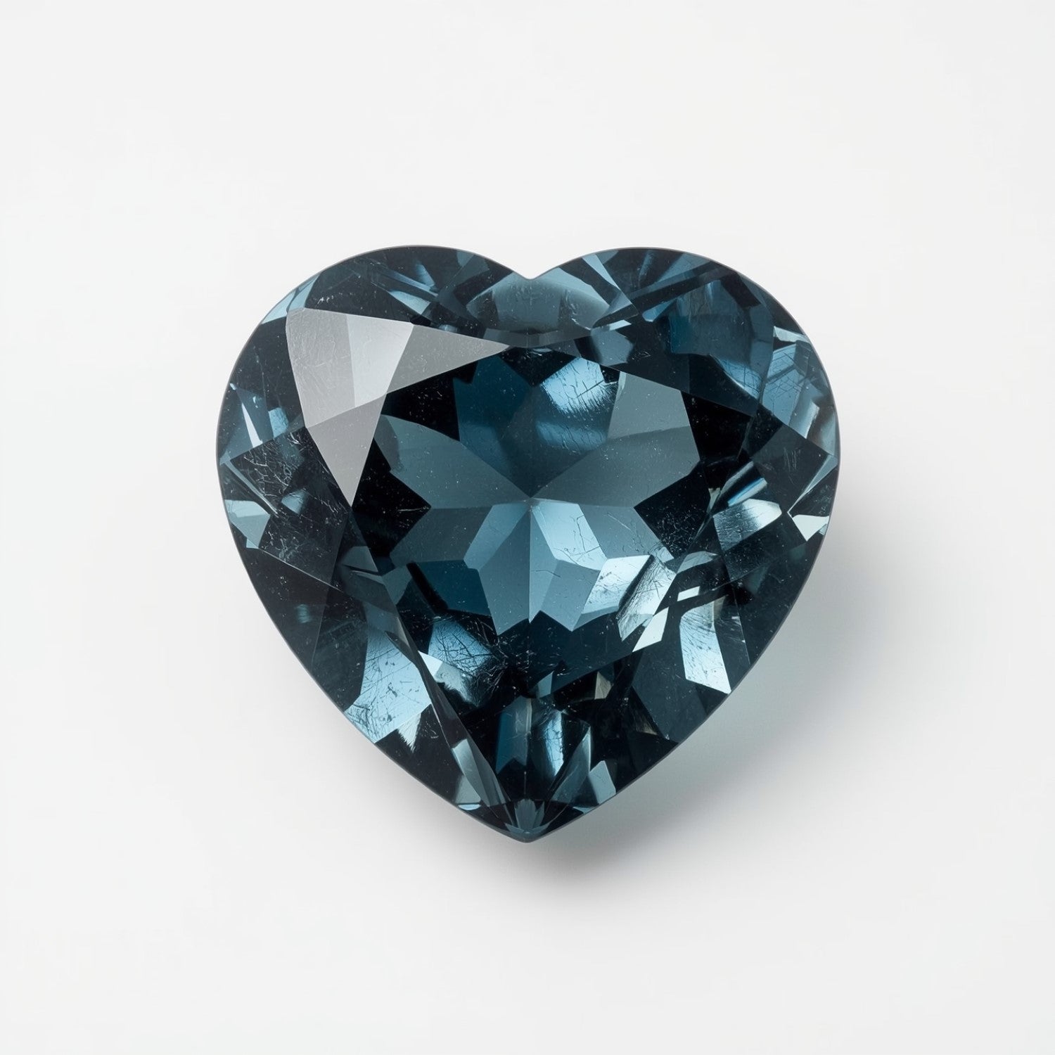 Swiss Blue Topaz 1PC Chunky 15x15 MM Heart Faceted Blue Superior Semi Precious Loose Gemstone