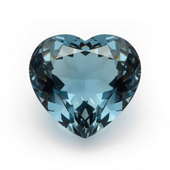 Swiss Blue Topaz 1PC Chunky 15x15 MM Heart Faceted Blue Superior Semi Precious Loose Gemstone