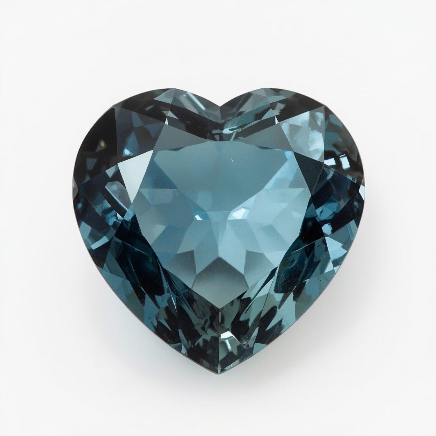 Swiss Blue Topaz 1PC Chunky 16x16 MM Heart Faceted Blue Pure Semi Precious Loose Gemstones
