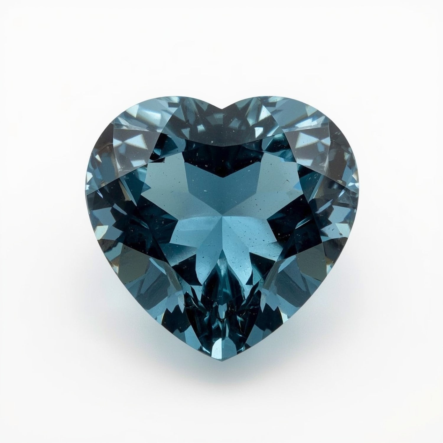 Swiss Blue Topaz 1PC Chunky 16x16 MM Heart Faceted Blue Pure Semi Precious Loose Gemstones