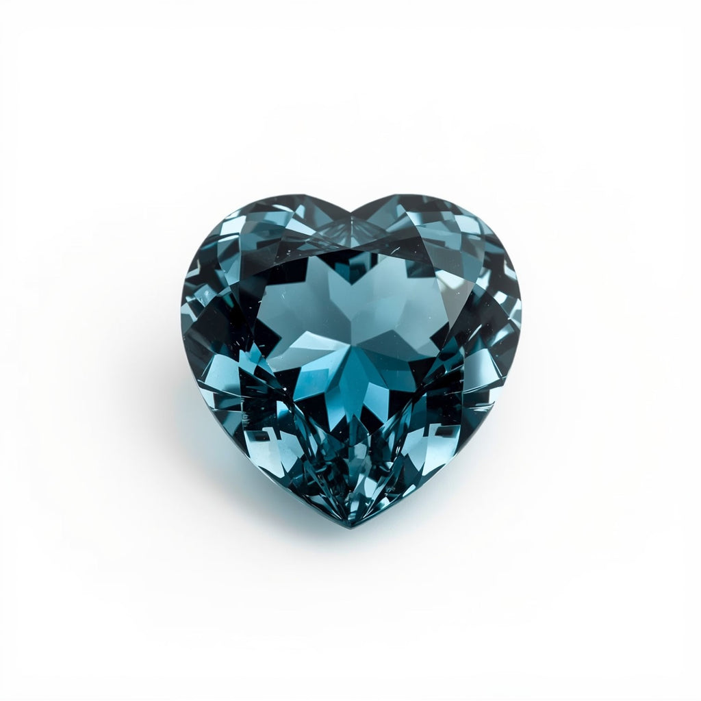 Swiss Blue Topaz 1PC Tiny 5x5 MM Heart Faceted Blue Sparkling Semi Precious Gems