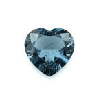 Swiss Blue Topaz 1PC Small 8x8 MM Heart Faceted Blue Luster Semi Precious Loose Gemstones