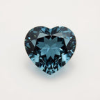 Swiss Blue Topaz 1PC Medium 9x9 MM Heart Faceted Blue Lustrous Semi Precious Gems
